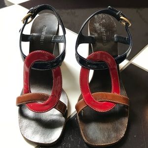 Miu Miu wooden heel sandals